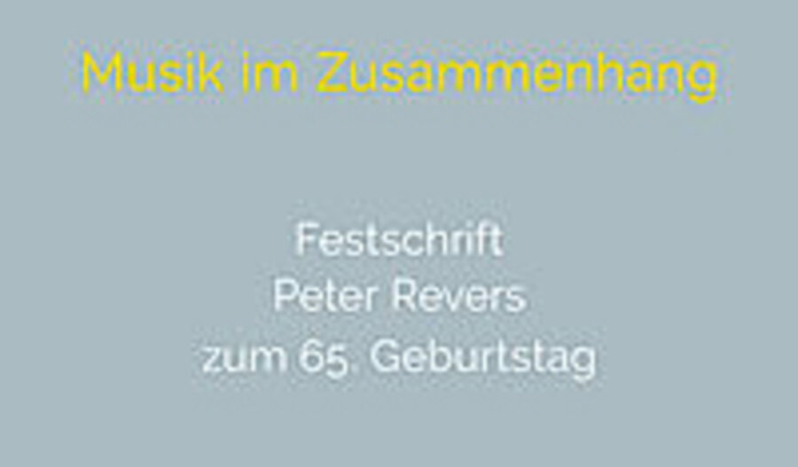 Titelbild Festschrift Peter Revers - Hollitzer Verlag