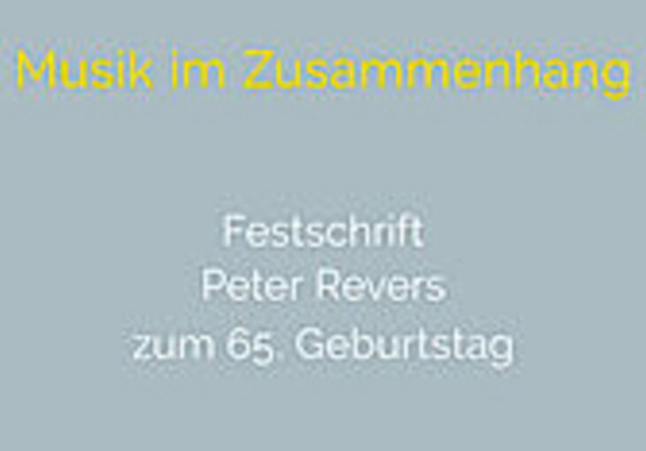 Titelbild Festschrift Peter Revers - Hollitzer Verlag